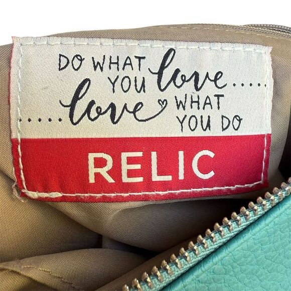 Relic Riley by Fossil Women's Turquoise Crossbody Bag Adjustable Strap Casual - Picture 9 of 15